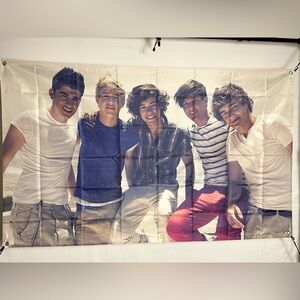 One Direction Banner Tapestry 5x3Ft. (Polyester)With 4 Grommets
